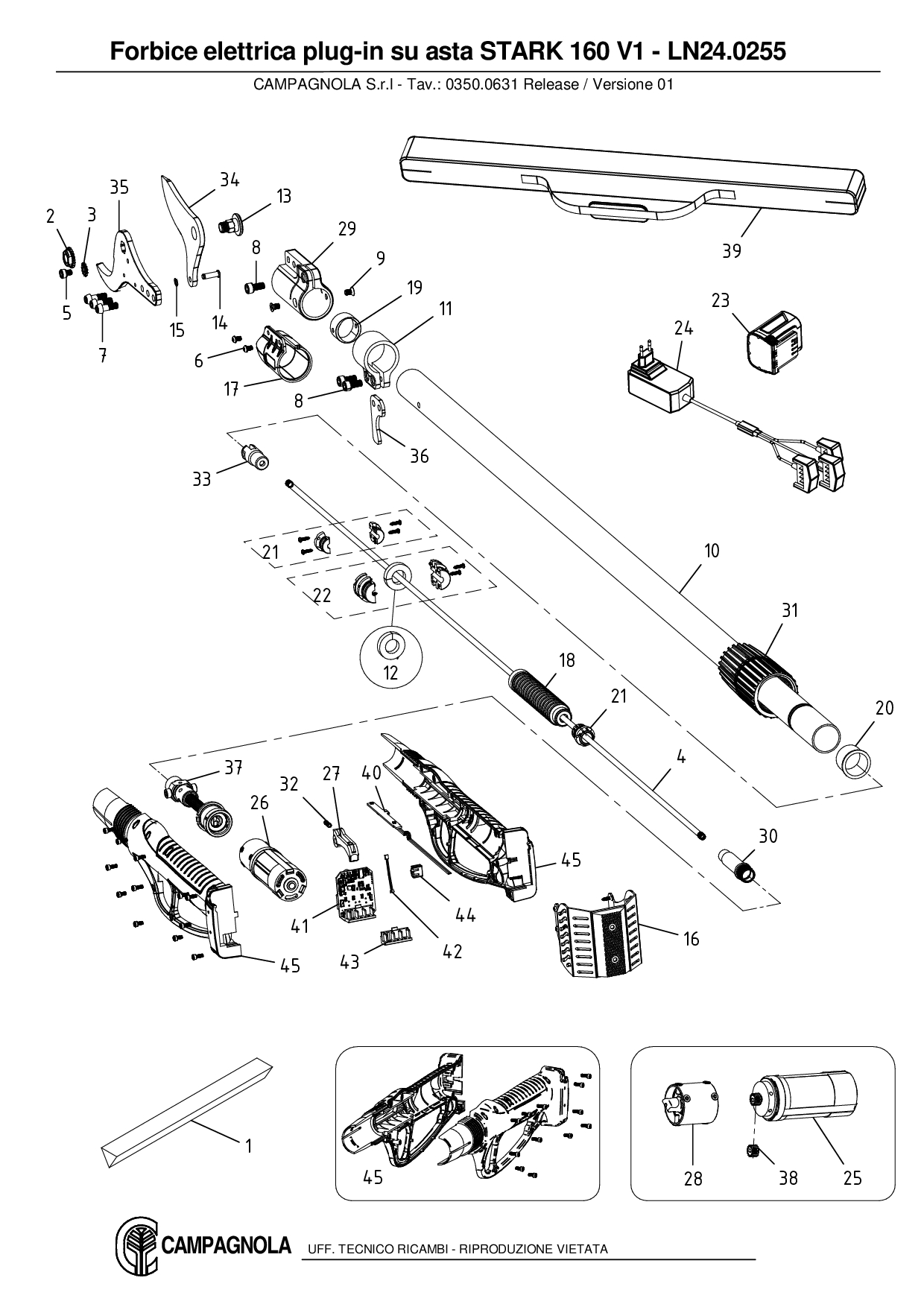 LN24.0255_Forbice elettr plug-in su asta STARK160V1